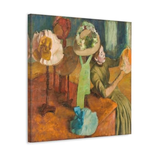 Impression sur toile Edgar Degas la boutique de chapoux décoration murale exquise