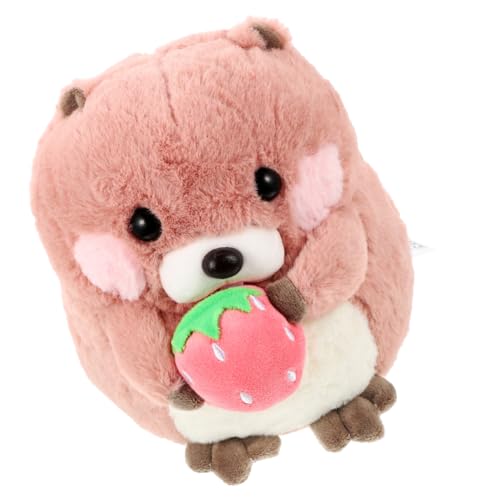 Présent de naissance idéal avec cette peluche marmotte rose