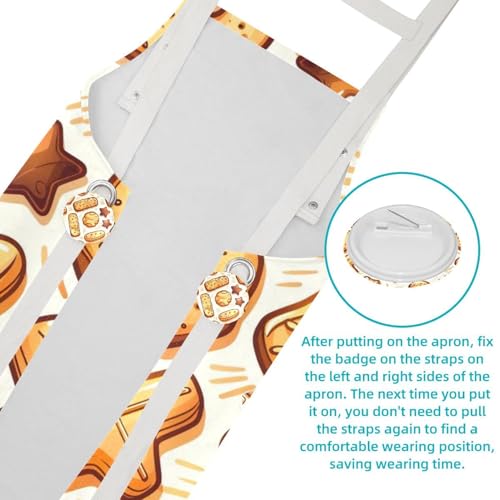Tablier réglable imperméable anti-taches imprimé Sweet Cookies - 5