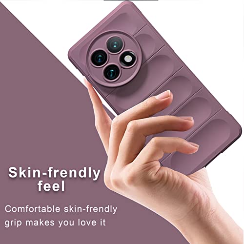 Image of A rtistque Back Cover Case for OnePlus 11R 5G | with Inner Fabric | Stylish AirBag Case | Liquid Stripe Silicone | Camera Protection | Anti Slip Grip | Oneplus 11R Back Cover - Purple
