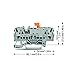 Vanky Industry 2pcs Compatible with WAGO 2002-1671 2-Conductor Disconnect Terminal Block 5.2 mm Wide Gray