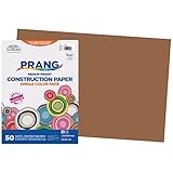 Pacon SunWorks Construction Paper, 12-Inches by 18-Inches, 50-Count, Brown (6707)