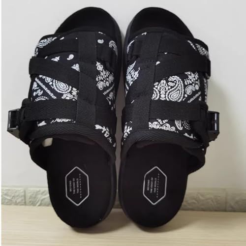 SywzX&xfybz Summer Fashionable Printed Men's canvas Slippers Outdoor Couple's Casual Beach Sandals Men Shoes2