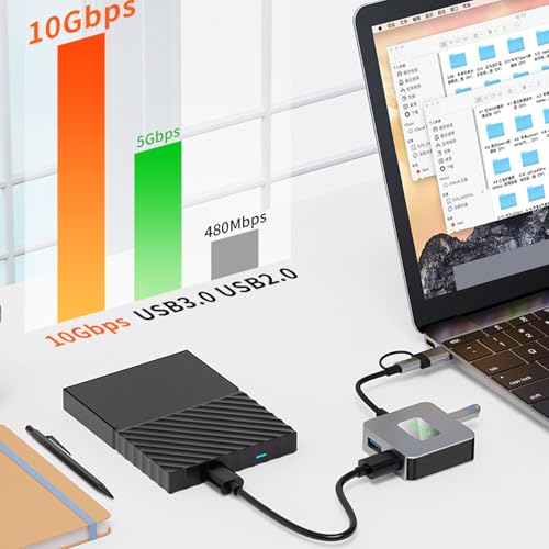 Adaptateur de moyeux USB C portable pour étendre les connexions de votre ordinateur au bureau - 2