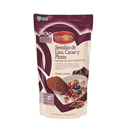 El Granero Semillas de Lino con Cacao y Moras Linwoods, 200 G, Pack de 1
