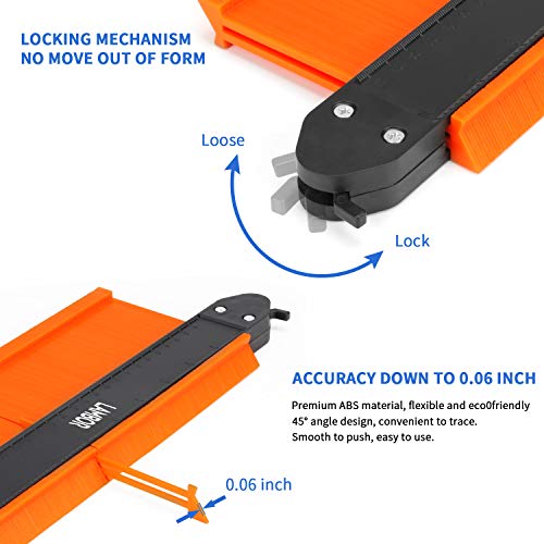 image for Lambor Studios 3 Pieces Contour Gauge Duplicator with Lock, 5