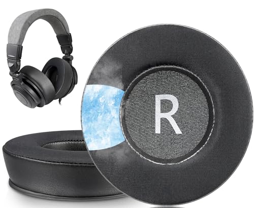 SOULWIT Repuestos de Almohadillas para Audio-Technica ATH-Pro500/Pro700/Pro700MKII Auriculares, Cojines con Espuma de Aislamiento de Ruido - 90mm CG Negro miniatura 1