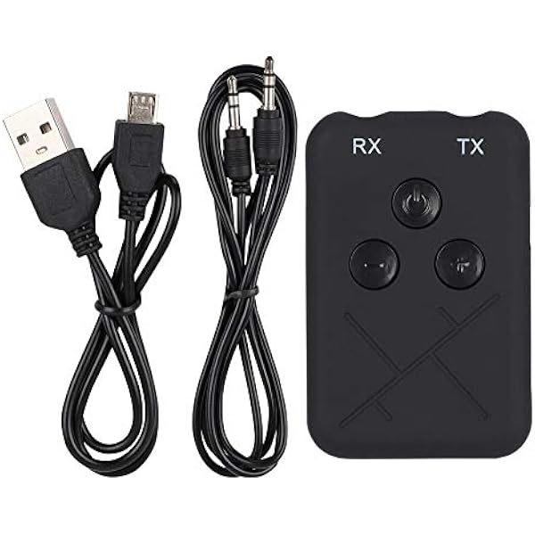 Odbiornik i nadajnik audio ASHATA, Odbiornik nadajnika Bluetooth, Bezprzewodowa regulacja głośności dźwięku Bluetooth RXTX10 Wbudowany odbiornik baterii Nadajnik do telewizora, odtwarzacza CD, MP3 itp.