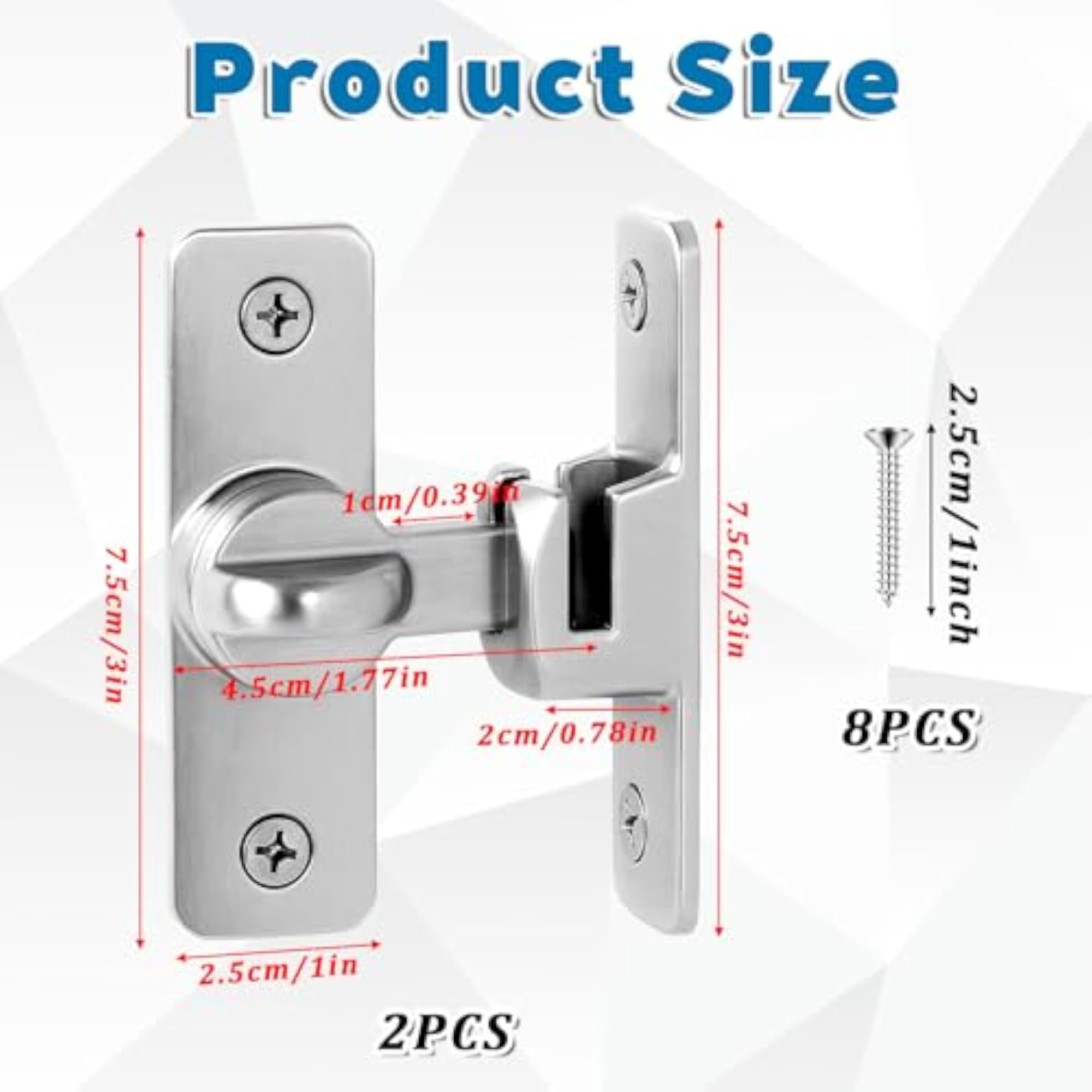 2 Pack Small Flip Gate Latches Hardware