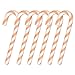 Archie McPhee Pacific Northwest Salmon Candy Canes – Set of 6 Pink and White Striped Novelty Candy Canes, Funny Gag Gift, 5.25 Inch