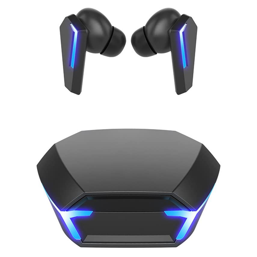 QWQW Wireless Earbuds Gaming Earphones with Mic 40ms Super Low Latency Wireless 5.1 Dual Modes Gaming Headphones for Mobile Gaming