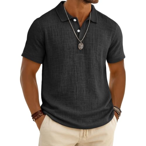 Polo para Hombre Manga Corta Cuello Texturizado Informal