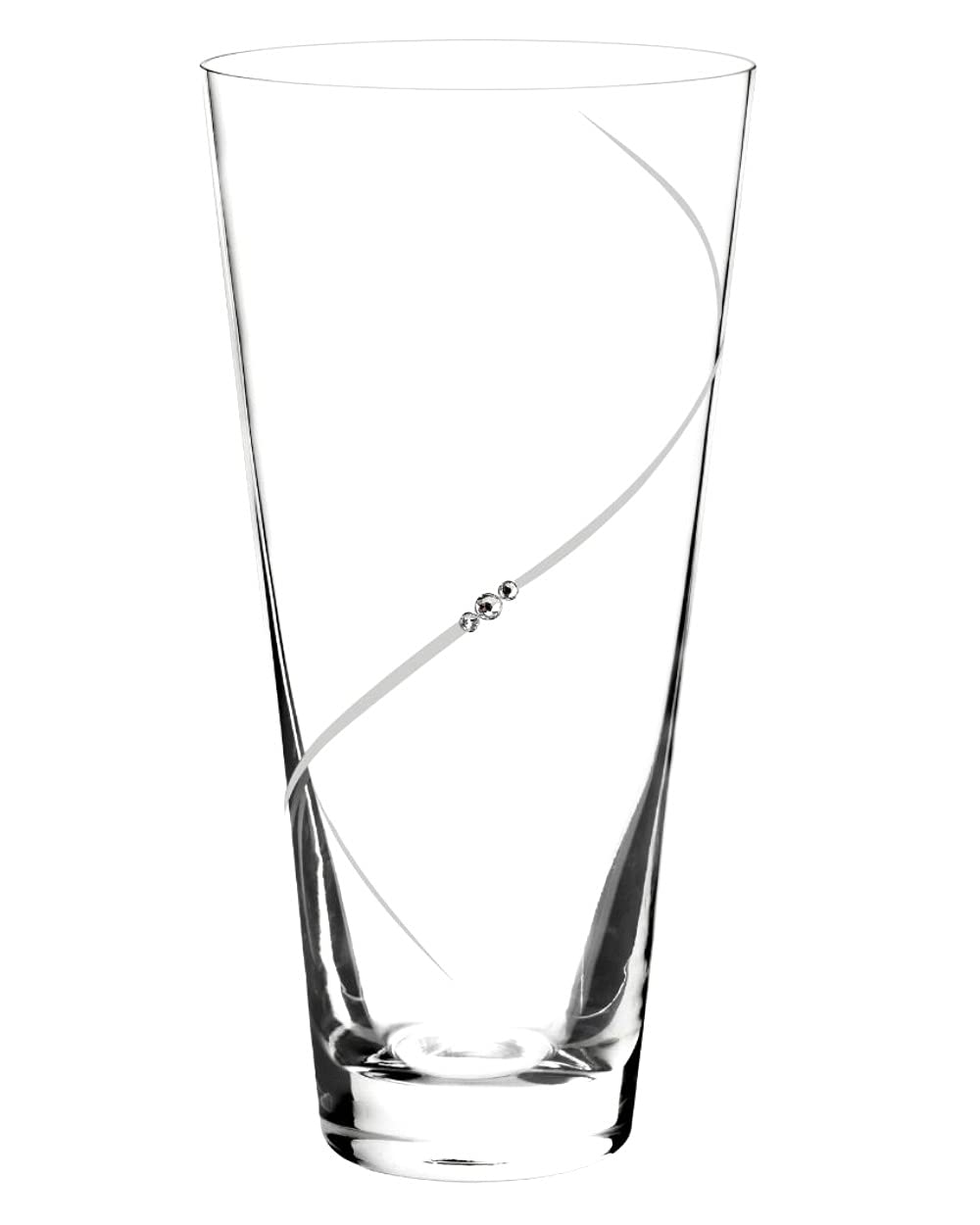 Portmeirion Auris Clear Conical Swarovski Crystal Vase