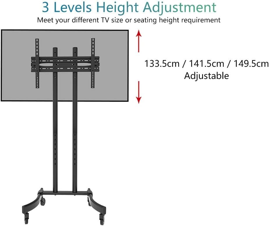 Soporte rodante para tv con ruedas móvil hasta 70 kg miniatura 3