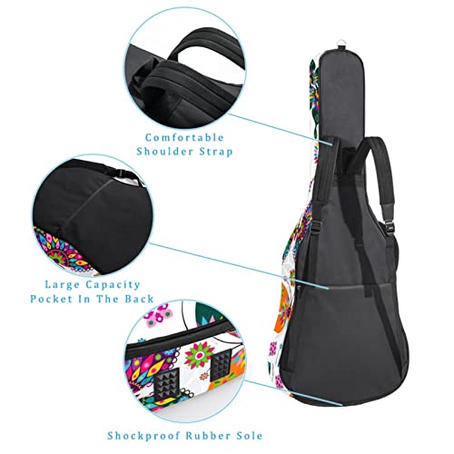 Housse de transport étanche pour guitare avec bandoulière réglable Motif floral, Multicolore 04, 42.9×16.9×4.7 in… - Les Beatles, Paul McCartney, John Lennon, RIngo Starr, George Harrison Housse de transport étanche pour guitare avec bandoulière réglable Motif floral, Multicolore 04, 42.9x16.9x4.7 in… – Image 4