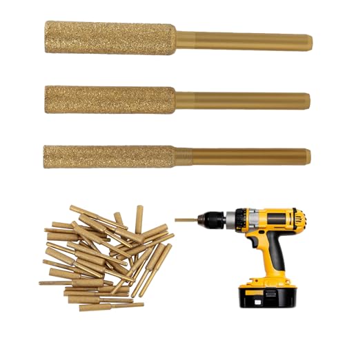 30 Piezas 4mm, 4.8mm, 5.5mm Afilador de Cadena de Motosierra de Diamante, Punta de Amolar para Afilador de Cadena Motosierra, Herramienta de Afilado Eficiente para Diferentes Tipos de Cadenas