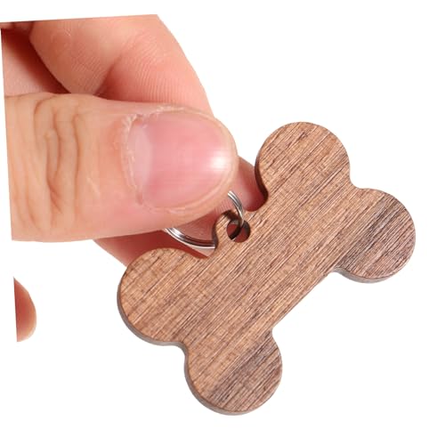Étiquettes d'identification os de chien gravées médaillon personnalisé collier x3