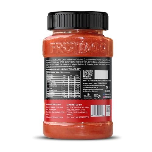 Image of Fruitaco Hot & Spicy Schezwan Sauce 280g | Fiery Dip, Spread & Cooking Sauce | Indo-Chinese Flavors for Momos, Fried Rice & Noodles
