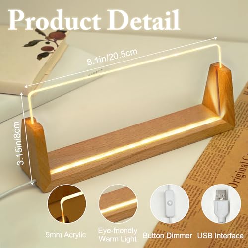 Image of Custom Name Plate for Desk, Personalized Light Up Acrylic Desk Name Plate, Personalized Office Gifts for Boss Coworkers Teacher, Employee Appreciation GIfts, Office Decor for Women Men