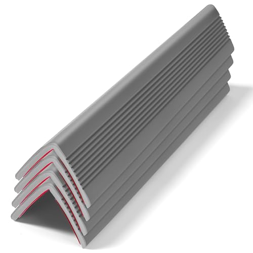 Image of Wall Corner Protectors 4 Pack,1.57x1.57x23.62x0.12 inch PVC Double Side Proof Corner Guards for Sharp Edges, Self-Adhesive Corner Protectors for Home, Kindergarten,Thickness-3mm(0.12 in)