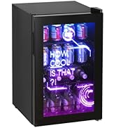 Amazon | HCK 冷蔵庫 ミニ エモい 69L RGB1600万色 ネオン感 小型