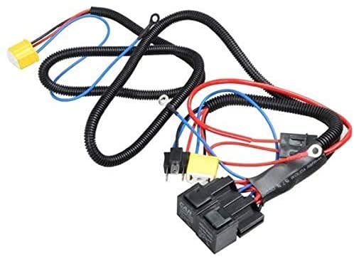 Faisceau de câblage de phare à LED Baceyong H4 groupe de relais de lampe halogène faisceau de câblage prise de courant kit de câblage noir connecteur fusible phare H4 Cover