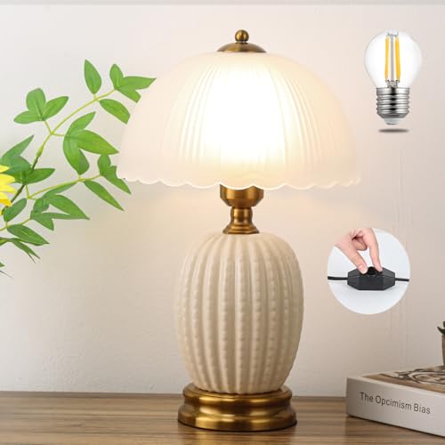 Lámpara de Mesa de Cerámica Dimmable Vintage Moderna 16 in