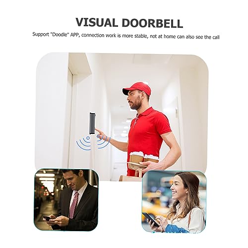 jojofuny campainha câmera wi-fi dispositivo de alarme familiar dispositivo de segurança infantil bat