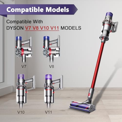 Image of Quick-Release Motorhead Cleaner Replacement for Dyson V7 V8 V10 V11 Vacuum Direct Drive Head for Hardwood Floor Carpets Attachment SV10 SV11 SV12 SV14 Bristle Roller Brush Parts
