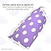 Butterfly Craze Bean Bag Chair Cover - Stuffed Animal Storage Seat - Kids Lounger & Toddler Chair - Washable Canvas & Triangular Bean Bag Cover - Extra Large, Purple Polka Dots, Cotton Canvas