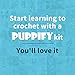 Puppify Beginners Crochet Kit with Easy Peasy Yarn, Cute Totoro Crochet Kit with Picture&Text Instructions and Step-by-Step Video Tutorials