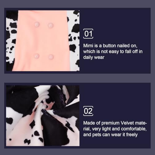 Disfraz de vaca para perros talla L miniatura 5