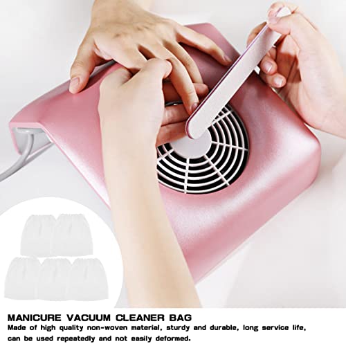 5Pcs Manicure Dust Collector Bags, Portable Thickened Practical Dust Collector Pouches Replacement Bag, Reusable And Durable Non-Woven Nail Vacuum Replacement Bags For Nail Art Dust Suction Collector #TOP6