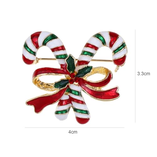 Image of Christmas Pin, Christmas Brooch Pins, Rhinestone Crystal Christmas Enamel Pin, Vintage Christmas Brooch for Women, Christmas Jewelry Pins for Xmas Decorations