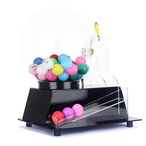 Jaula electrónica de bolas de bingo con 100 bolas, máquina automática de dibujo de lotería para diversión familiar y entretenimiento grupal