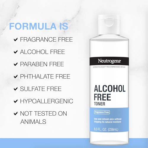 Neutrogena Alcohol-Free Gentle Daily Facial Toner, Fragrance-Free to Tone & Refresh Skin, Gently Removes Impurities & Reconditions Skin, Hypoallergenic, 8 fl. oz - image 7