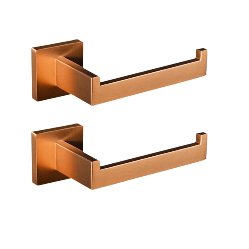 Porte-serviettes 60 cm or rose brossé kit accessoires carrés inox - 5