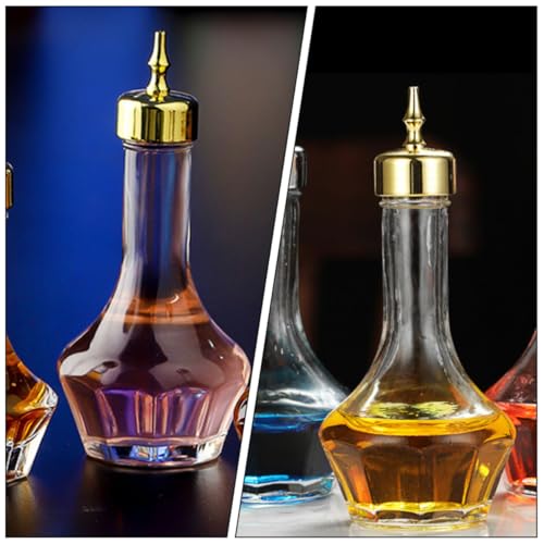 Botella de bitter de vidrio Angoily para coctelería elegante en barra y hogar 6