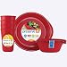 Preserve Everyday Tableware Set: Four Plates, Four Bowls and Four Cups, Pepper Red