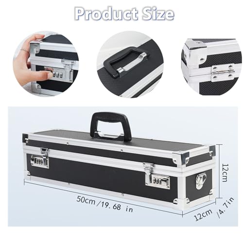 Flydoniso Chef’s Knife Case Aluminum Hard Case with Dual Combination Locks Cultery Carrier Portable Knife Organizer Block Holders Protectors With 8 Slots Can Hold Home Kitchen Knife Tools Up To 17.5” by Flydoniso - Used condition - Image 2