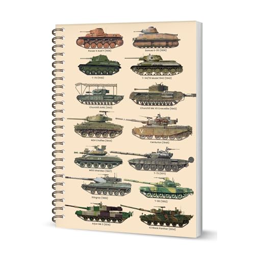 Notebook chars d'assaut A5 pour écrire l'histoire militaire