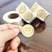 500 Pcs Handmade with Love Stickers Roll, 1Inch Kraft Paper Stickers Heart Shape Lables Tags for Baking, Packaging,Envelope Seals, Birthday,Party Gift Wrap Bag (Style 1)