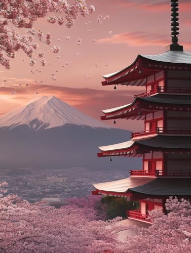 Diamond painting Mont Fuji : réduisez le stress avec ce kit complet de broderie diamant 5D