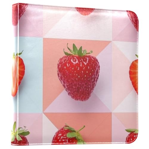 Photo Album 4x6, 5x7,6x8,Artificial Leather Photo Albums with 20 Detachable Sheets Strawberry Pattern for Family Kids,Multi 7
