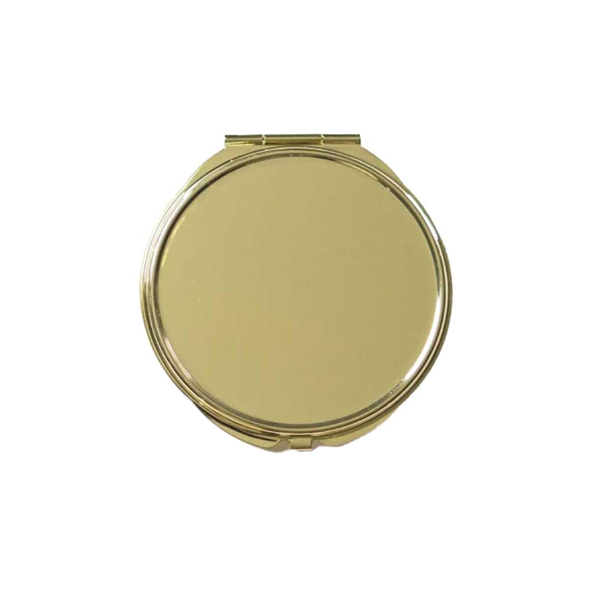 Amazon.co.jp: [EBISUデザイン] コンパクトミラー ゴールド 大 73mm