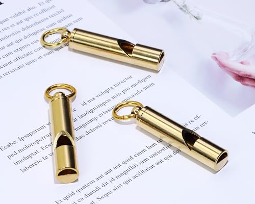 Silbatos de latón extra ruidosos 3 piezas para deportes miniatura 5
