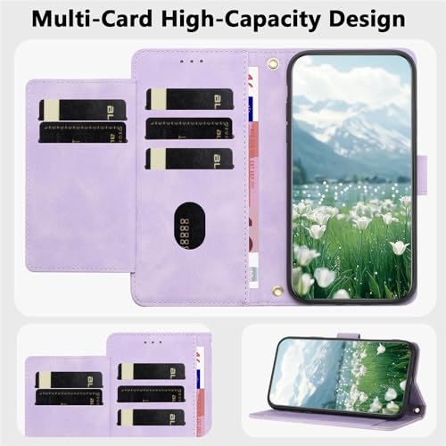 Étui iPhone 15 Pro vert Housse portefeuille cuir à rabat papillon porte-carte