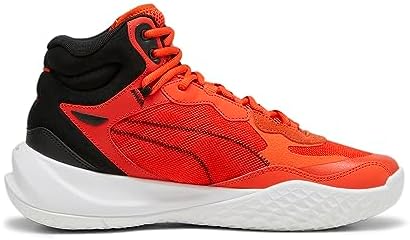 PUMA Men's PLAYMAKER PRO MID Sneaker, Red Blast-Fiery Red-PUMA Black, 15 | Image 4