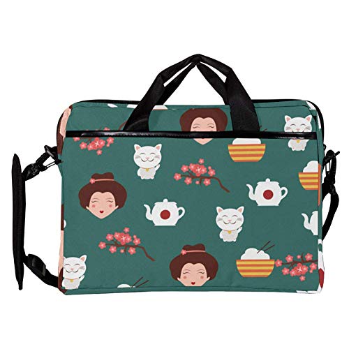 Maletín para portátil de 14 pulgadas con diseño japonés multicolor elegante 3