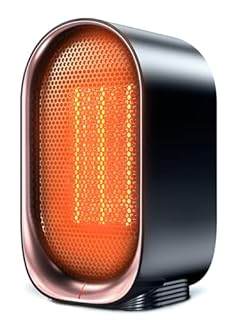 Space Heater, Portable Small Heaters for Indoor Use, Electric Desk Heater with Overheat and Tip-Over Protection, Mini Personal Heaters for Home Office Workspace, Black